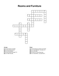 Rooms and Furniture crossword puzzle