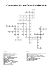 Communication and Team Collaboration crossword puzzle