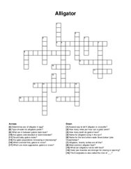 Alligator crossword puzzle