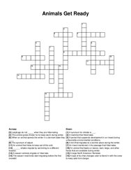 Animals Get Ready crossword puzzle