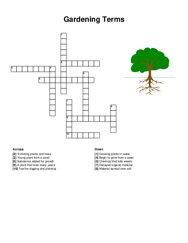 Gardening Terms crossword puzzle