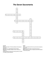 The Seven Sacraments crossword puzzle