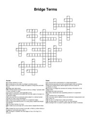 Bridge Terms crossword puzzle