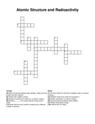 Atomic Structure and Radioactivity crossword puzzle