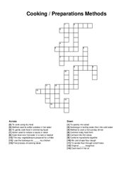 Cooking / Preparations Methods crossword puzzle