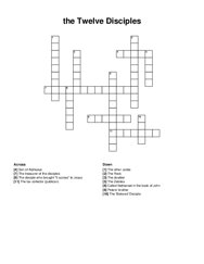 the Twelve Disciples crossword puzzle