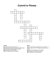 Commit to Fitness crossword puzzle