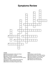 Symptoms Review crossword puzzle