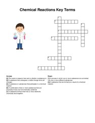 Chemical Reactions Key Terms crossword puzzle