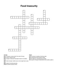 Food Insecurity crossword puzzle