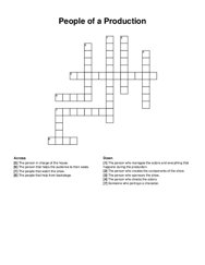 People of a Production crossword puzzle