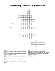 Weathering, Erosion, & Deposition crossword puzzle