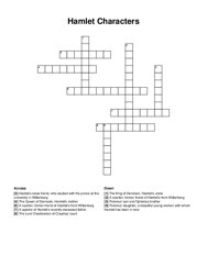 Hamlet Characters crossword puzzle