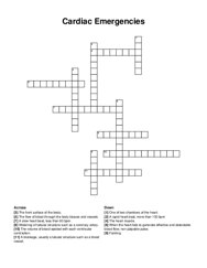 Cardiac Emergencies crossword puzzle