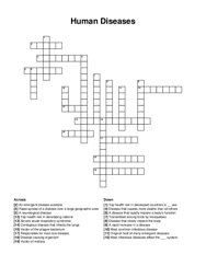 Human Diseases crossword puzzle