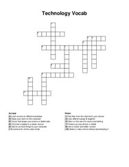 Technology Vocab crossword puzzle
