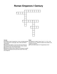 Roman Emperors I Century crossword puzzle