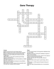 Gene Therapy crossword puzzle