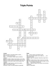 Triple Points crossword puzzle