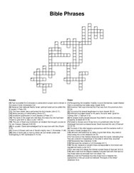 Bible Phrases crossword puzzle