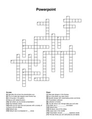 Powerpoint crossword puzzle