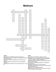 Medicare crossword puzzle