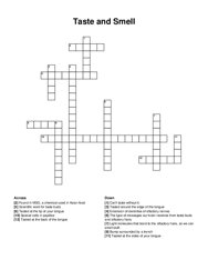 Taste and Smell crossword puzzle