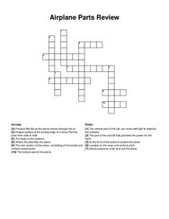 Airplane Parts Review crossword puzzle