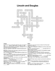 Lincoln and Douglas crossword puzzle