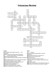 Volcanoes Review crossword puzzle