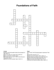 Foundations of Faith crossword puzzle