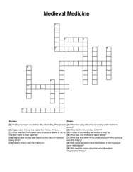 Medieval Medicine crossword puzzle