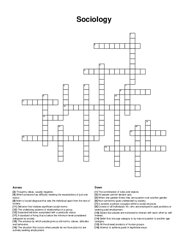 Sociology crossword puzzle