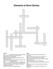 Elements of Short Stories crossword puzzle