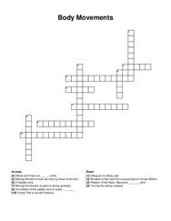 Body Movements crossword puzzle