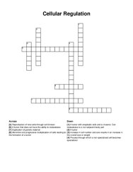 Cellular Regulation crossword puzzle