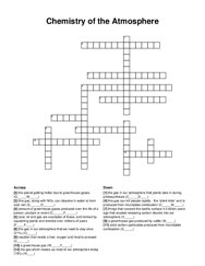 Chemistry of the Atmosphere crossword puzzle