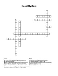 Court System crossword puzzle