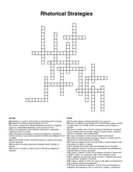 Rhetorical Strategies crossword puzzle