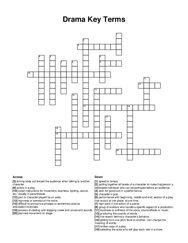 Drama Key Terms crossword puzzle