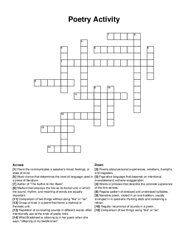 Poetry Activity crossword puzzle