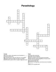 Parasitology crossword puzzle