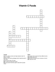 Vitamin C Foods crossword puzzle