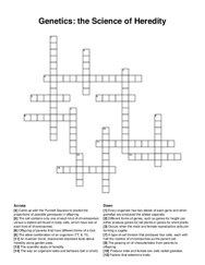 Genetics: the Science of Heredity crossword puzzle