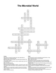 The Microbial World crossword puzzle