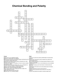 Chemical Bonding and Polarity crossword puzzle