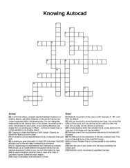 Knowing Autocad crossword puzzle