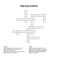 Hip-hop Culture crossword puzzle