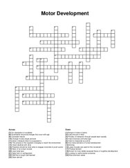 Motor Development crossword puzzle