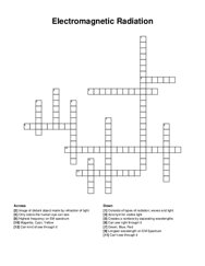 Electromagnetic Radiation crossword puzzle